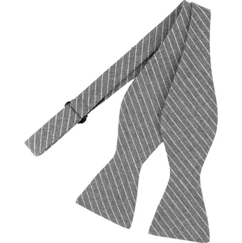 Motýlek Bubibubi Šedý vázací motýlek s proužky