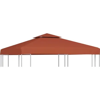 Zahradní altán vidaXL Střecha na altán 310 g/m² 3 x 3 m cihlová