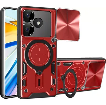 Pouzdro na mobilní telefon Kryt Xiaomi Redmi 13 / Poco M6 4G Techsuit CamGuard Pro - červený