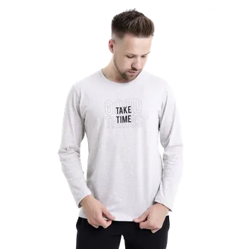 Pánské pyžamo Pánské dlouhé pyžamo Leptir 512 XL Šedá