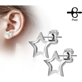 Náušnice Piercingate Náušnice - hvězdičky NAU00971 - Barva/Motiv: Zlatá