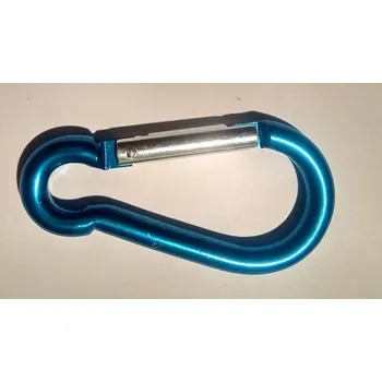 Karabina hliník, 60x6mm, nosnost 15kg - modrá