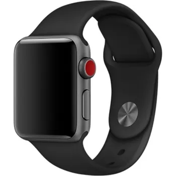 Řemínek na hodinky Řemínek DEVIA pro Apple Watch 42mm / 41mm / 40mm / 38mm - silikonový - černý