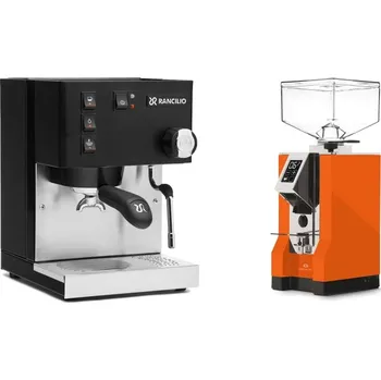 Set domácích spotřebičů Rancilio Silvia E, black + Eureka Mignon Specialita, CR orange