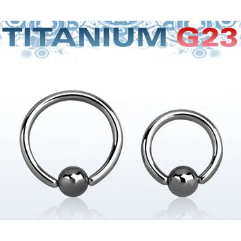 Piercing Piercingate Piercing kroužek PKR00123 - Kuličky: 3 mm, Průměr kroužku: 8 mm, Průměr tyčky: 1 mm