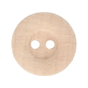 Knoflík Knoflík dřevěný vel. 24 - průměr 15,2 mm KEL, barva Přírodní