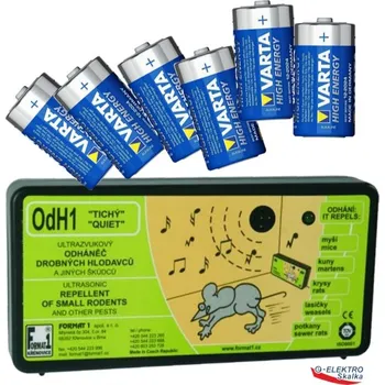 Odpuzovač zvířat Odpuzovač hlodavců Format1 OdH1T Ultrazvukový s bateriemi