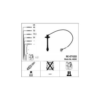 Zapalovací kabel Sada kabelů pro zapalování NGK RC-ET1222