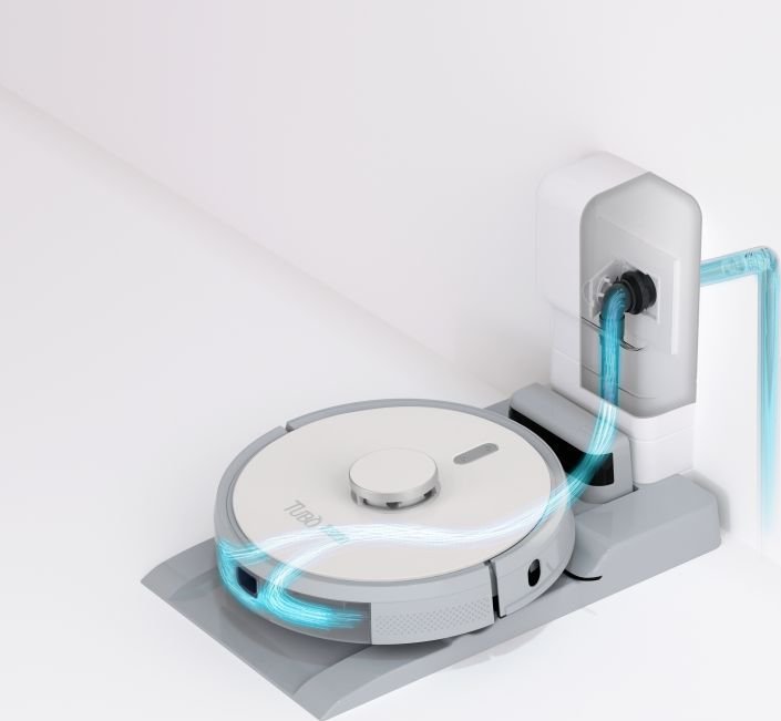 Robotický vysavač ROBO TR900L, včetně základny pro napojení na centrální vysavač (Robotický vysavač s laserovým mapováním)