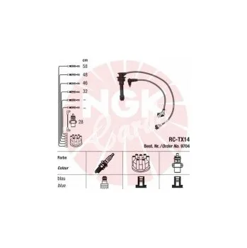 Zapalovací kabel Sada kabelů pro zapalování NGK RC-TX14