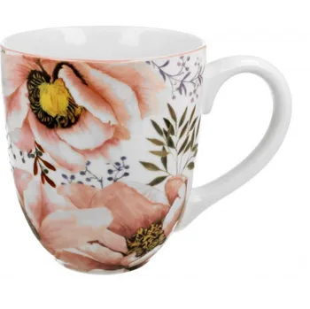 DUO Gifts DG - Porcelánový hrnek jumbo XXL KVĚT PIVOŇKY v dárkové krabičce - 1 litr