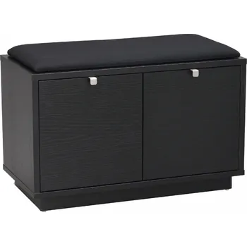 Rowico černá lavice s úložným prostorem CONFETTI a černým sedákem 70 cm 103757