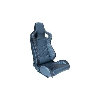 Sedadlo Sportovní sedadlo model JW sklopné s nastavitelným opěradlem barva černá+stříbrné stehy, materiál umělá kůže SLEVA 5%