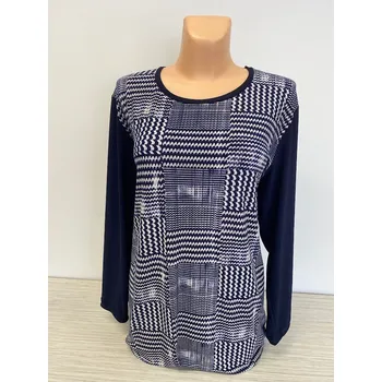 Dámská tunika halenky a kosile, Barva Tmavě modrá, Velikost XXXL 54, Materiál 98% Polyester 2% Lycra