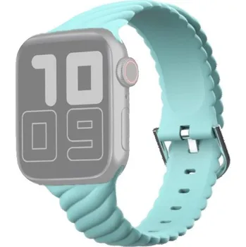Řemínek na hodinky Propletený silikonový řemínek pro Apple Watch Ultra 49mm / 46mm / 45mm / 44mm / 42mm - modrý