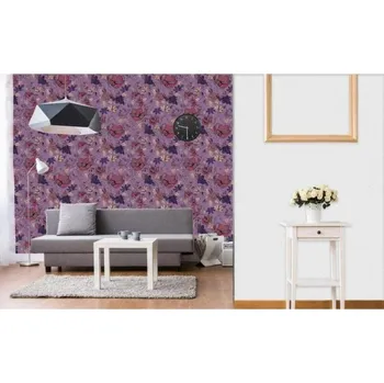 Tapeta DIMEX | Vliesová tapeta na zeď Dimex Line WP-095-01 | 0,75 x 10 m | vícebarevná, fialová, červená + Vliesová tapeta na zeď Dimex Line WP09601 v rozměru 0,75 x 10 m