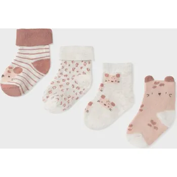 Oblečení a móda Mayoral 4dílná sada ponožek terakotová Mayoral 9426 Rozměr: měsíc