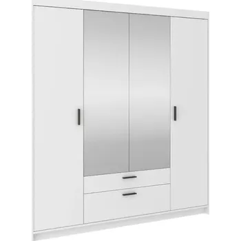 Šatní skříň Šatní skříň ELENA 4D 2S + zrcadlo | 176,3 cm | bílá