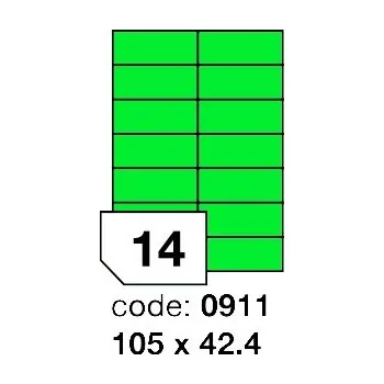 Samolepící etiketa Samolepící etikety Rayfilm Office 105x42,4 mm 100 archů, matně zelená, R0120.0911