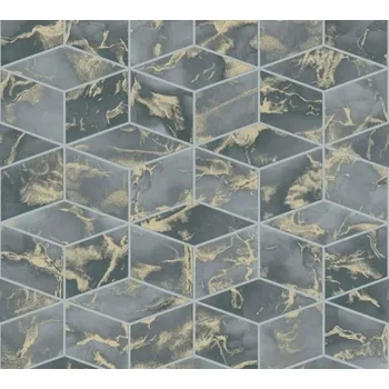 Tapeta A.S. Création | Vliesová tapeta na zeď Metropolitan Stories 2 37863-4 | 0,53 x 10,05 m | zelená, metalická, šedá + Zelená, metalická, šedá vliesová tapeta na stěnu 378634 v rozměru 0,53 x 10,05 m