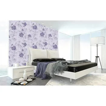 Tapeta DIMEX | Vliesová tapeta na zeď Dimex Line WP-051-01 | 0,75 x 10 m | bílá, fialová + Vliesová tapeta na zeď Dimex Line WP05201 v rozměru 0,75 x 10 m