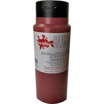Vodová barva Scolasystem Akrylová barva 500ml - sienna