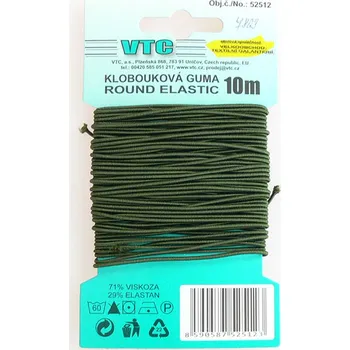 Textilie Klobouková guma 1,2mm 10m - 7803 khaki