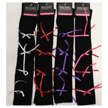 Dámské ponožky Nadkolenky s mašličkami, Velikost: UK- 4-7, EU ( 37-42 ), Barva Růžová Gift3 1227