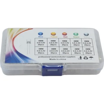 Vývojová deska Sada LED diod 3 mm a 5 mm 300 kusů - 5 barev