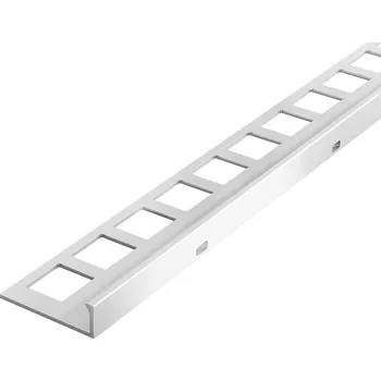 Stavební materiál DL12 schodová lišta s drenážními otvory ACARA, hliník, 10 mm, 2,5 m