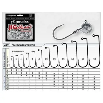 Rybářský háček Kamatsu – Jigová hlavička 12g/vel.7/0