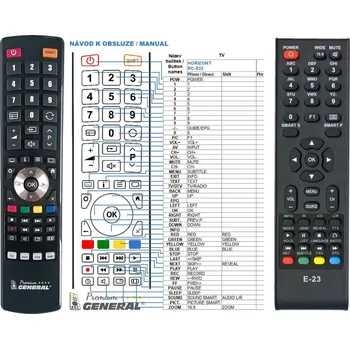 Dálkový ovladač HORIZONT RC-E23 - dálkový ovladač, náhrada kompatibilní