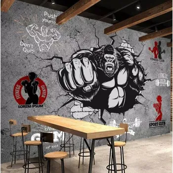 Fototapeta Solution Media 3D tapeta - Gorila graffiti MU1991 5 - Imitace kůže - Vliesová tapeta - 320g/m2