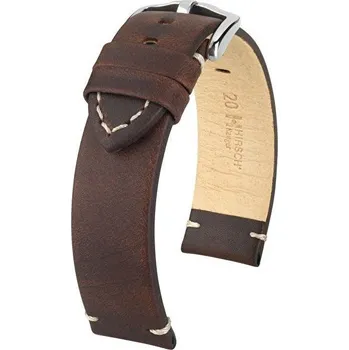 Řemínek na hodinky Kožený řemínek Hirsch Ranger L 05402010-2, hnědý, teletina, délka L, Quick Release