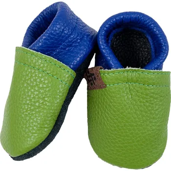 Capáčky zeleno-modré kožené capáčky