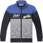 Chlapecká mikina - KUGO LM5979, šedá/ modrá Barva: Modrá, Velikost: 98