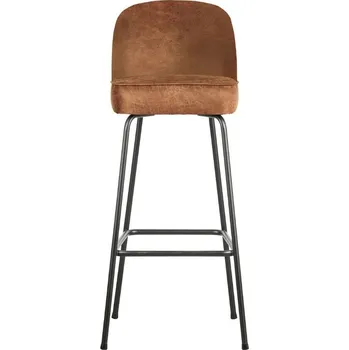 Barová židle WOOOD Koňakově hnědá koženková barová židle Tergi 79 cm