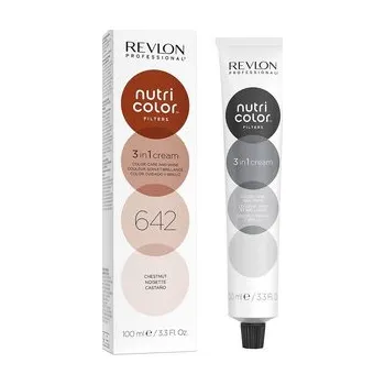 Barva na vlasy Revlon Professional Nutri Color Filters barvicí koktejl 3 v 1 100 ml, 642 chestnut