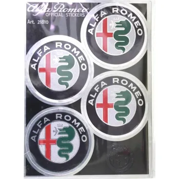 samolepka Chromované samolepky Alfa Romeo sada 4x48mm