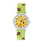 JVD Dětské dívčí zelenkavé náramkové hodinky s včelkami JVD J7206.2 (JVD Dětské dívčí zelenkavé náramkové hodinky s včelkami JVD J7206.2)
