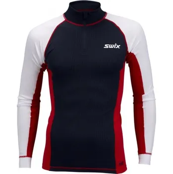 triko Swix RaceX Bodyw Halfzip, bílá/modrá - vel. XL 116430