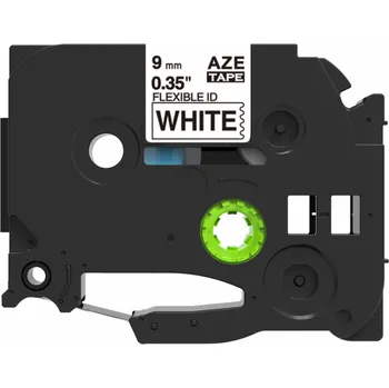 Pásek do tiskárny Kompatibilní páska Brother TZ-FX221/TZe-FX221, 9mm x 8m, flexi, černý tisk/bílý podklad
