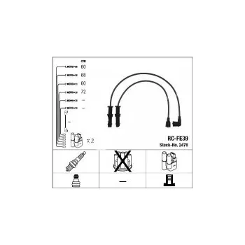 Zapalovací kabel Sada kabelů pro zapalování NGK RC-FE39 - SUBARU