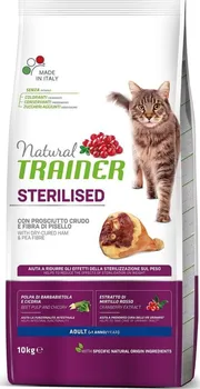 Krmivo pro kočku Trainer Natural Cat Sterilised sušená šunka 10 kg