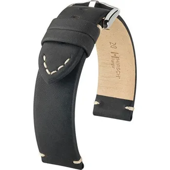 Módní doplněk Kožený řemínek Hirsch Ranger L 05402050-2, černý, teletina, délka L, Quick Release
