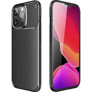 Kryt iPhone 13 Pro Armored Shockproof Carbon Fiber černý