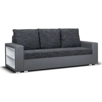 Pohovka Eoshop Rozkládací pohovka Milo 2 s policí, berlin 02-šedá (barva potahu)