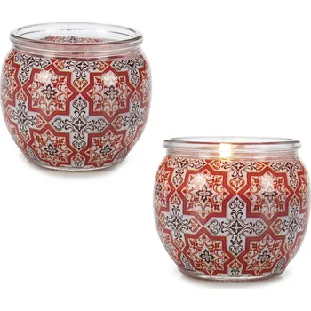 Svíčka Vonná svíčka ve skle, vůně Granátového jablka - 7,2*7,2*6 cm