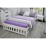 Maxi-Drew Postel z masivu Iga 160x200 borovice + rošt, bílá