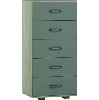 Komoda Komoda zásuvková dub sonoma/šedá OLIVIA K7